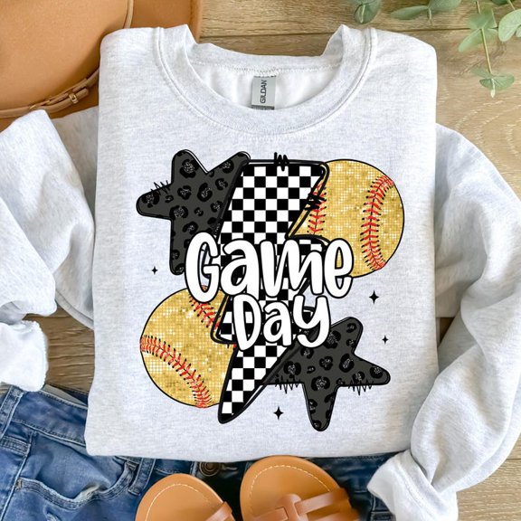Softball Mama Sweatshirt, Glitter Game Day Shirt, Retro Checkered Softball, Leopard Coquette Sweatshirt
