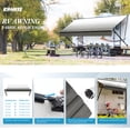 thumbnail image 5 of Kohree 16' RV Awning Fabric Replacement,19oz Heavy Duty Premium Grade Vinyl Fabric with Pull Strap for Camper, Trailer, Motorhome,Black Fade (Fabric 15'2"), 5 of 12