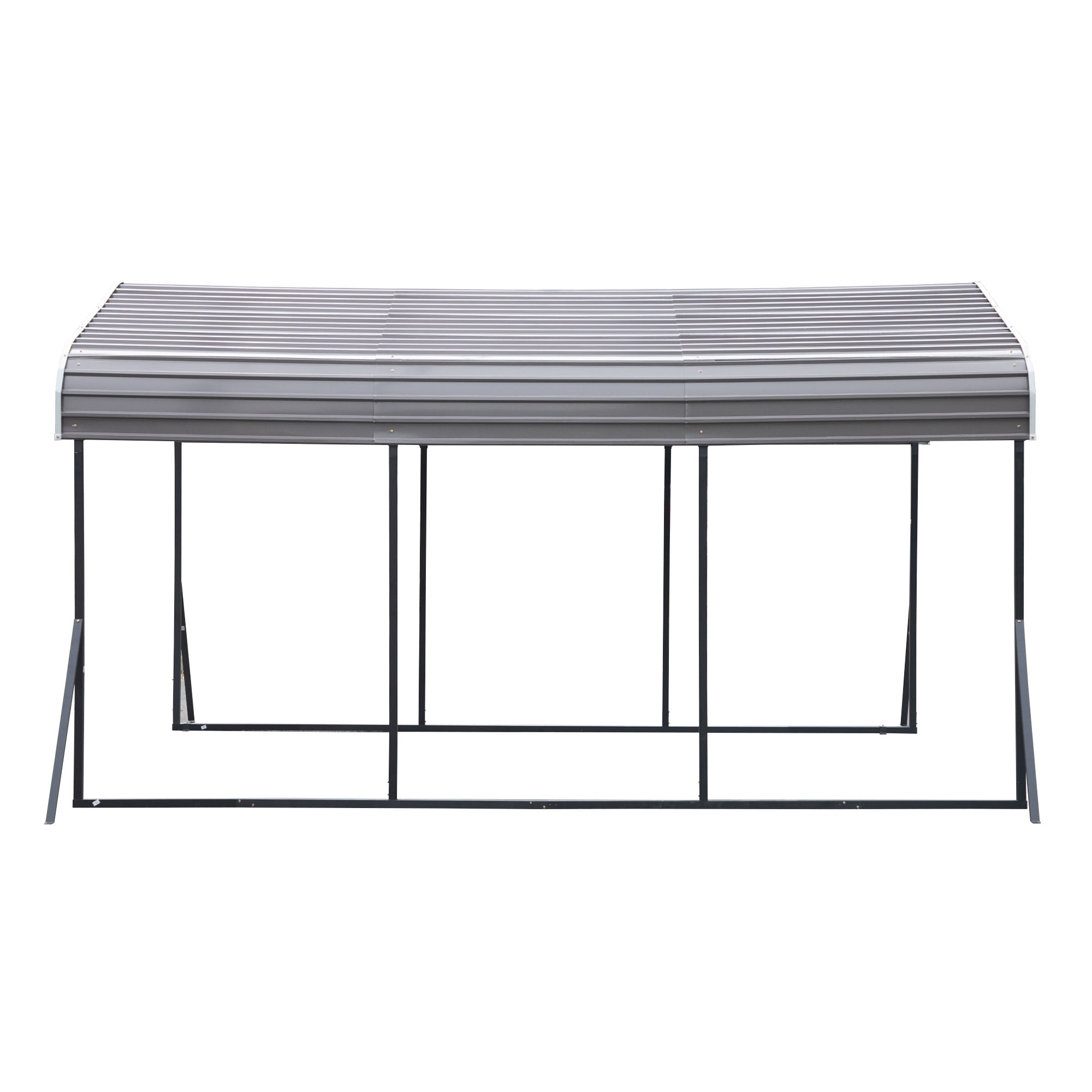 12 x 20ft Carport Galvanized Steel, Heavy Duty Carport Shelter for Outdoor, Weatherproof Roof, Car Boat Tractor ATV RV Shelter, 44MPH Near Gale Level