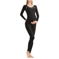 thumbnail image 2 of SYMOID Solid Womens Pajama Sets Black Tops Pajamas Maternity Size XL, 2 of 6
