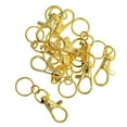 thumbnail image 2 of Abbracc 10 Pieces gold Lobster Clasps Swivel Clips Snap Hooks with Split s Bag Key, 2 of 8