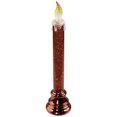 thumbnail image 7 of Northlight Glittered LED Flameless Christmas Candle - 9.25" - Red, 7 of 7