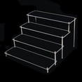 thumbnail image 4 of Clear Acrylic Display Stand Riser Shelf Large Holder Storage Rack for Decoration and Organizer for Figure, Cupcake Dessert, Perfume - 4 Tiers Widh 27x21cm, 4 of 7