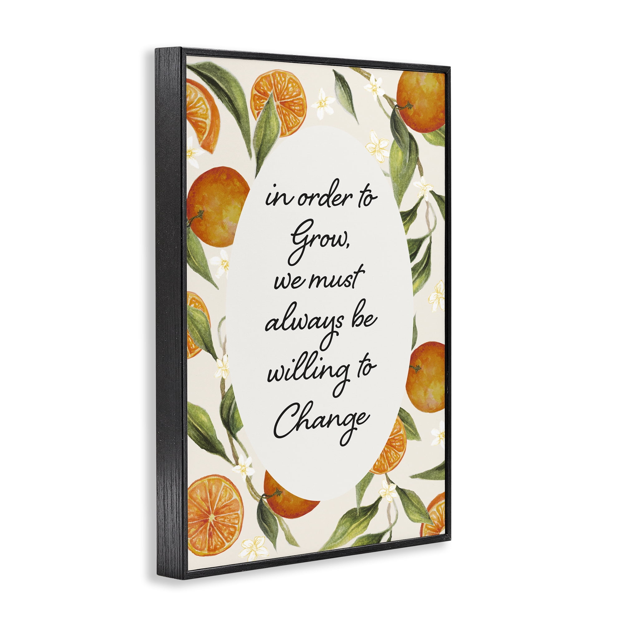 Stupell Industries Willing To Change Quote Black Framed Giclee Art, design by Janice Gaynor