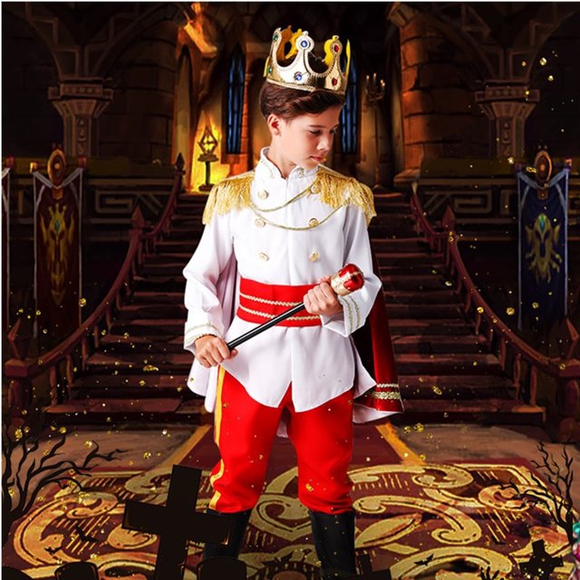 Niños Príncipe Encantador Disfraz Para Halloween Cosplay El Rey Disfraces Fantasía Ropa De Realeza