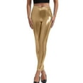 thumbnail image 2 of High Waisted Leather Leggings for Women Stretchy Comfortable Tights Shiny Pants, 2 of 4