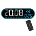 thumbnail image 2 of Horloge Murale Numérique de 15 Pouces avec Lumière de Nuit, Réveil LED, Télécommande, Date, Bureau, 2 of 5