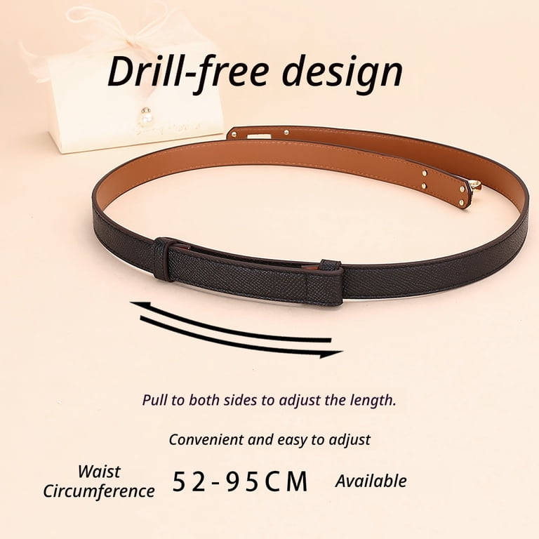 thin brown belt for dress NOBRAND Womens Skinny Leather with Gold or Silver Turn-Lock Buckle Adjustable Belt Dresses, Office & Wedding, Women's, Size: One size spaghetti strap ball gowns Quantity:470 cards quality accessory Miss Circle Women Madeline
