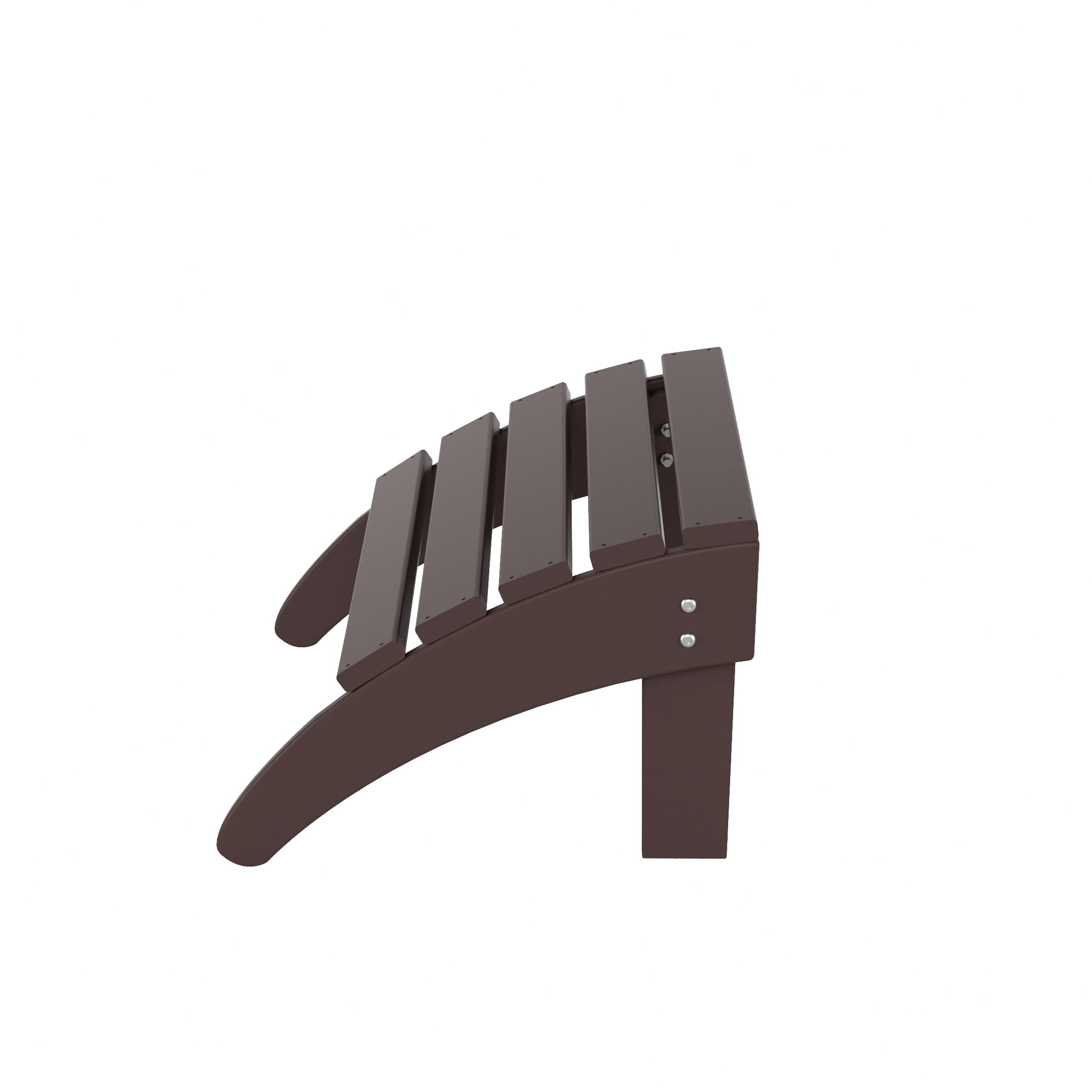 WestinTrends Malibu Outdoor Lounge Chair, 2-Pieces Adirondack Chair Set with Ottoman, All Weather Poly Lumber Patio Lawn Folding Chairs for Outside Pool Garden Backyard Beach, Dark Brown