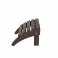 thumbnail image 5 of WestinTrends Malibu Outdoor Lounge Chair, 2-Pieces Adirondack Chair Set with Ottoman, All Weather Poly Lumber Patio Lawn Folding Chairs for Outside Pool Garden Backyard Beach, Dark Brown, 5 of 14
