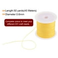 thumbnail image 2 of 3 Rolls Nylon Beading Thread Knotting Cord 0.6mm 50 Yards Braided Nylon Crafting Satin String, Bright Yellow, 2 of 5