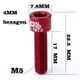 thumbnail image 2 of Tornillos de aleación roja de 8 piezas para tornillo de vástago de de carretera de montaña M5 *17 mm Cola Tornillos para vástago de bicicleta, 2 of 8