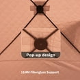 thumbnail image 3 of Portable Ice Fishing Tent Spacious 3 to 4 Person Pop-Up Ice Shack for Winter Fishing Ice Fishing Shelter with Oxford Fabric, Cotton Padding, Orange, 3 of 8