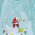 thumbnail image 4 of 3-4 Years Toddler Pajamas Long Sleeve Girls Pajama Set Kids Solid Pjs Boys Soft Sleepwear 12M–7Y Flying Sleeve Top Shorts Set Blue, 4 of 6