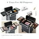 thumbnail image 4 of Carrito grande para cosméticos Makeup Train Case Mecucasi Rolling, 4 of 9