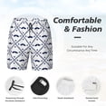 thumbnail image 6 of Picia Hipster Mustache pattern Mens Swim Trunks with Compression Liner Stretch Beach Shorts Quick Dry with Zipper Pockets No-Chafing Board Shorts-XX-Large, 6 of 9
