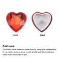 thumbnail image 4 of Uxcell 40 Pcs Acrylic Heart Rhinestone 0.79" Flat Back Plastic Gems Red, 4 of 7