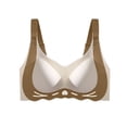 thumbnail image 2 of LOVZFMLL Bras for Women Woman's Color Block Back Buckle Thin Style Ventilate Bra Without Steel Rim Beige 40, 2 of 5