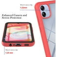 thumbnail image 5 of Case for Galaxy A04E,Galaxy A03 164mm Case,Slim Full-Body Rugged Stylish Protective Clear Back Hybrid 3-in-1 Case with Built-in Screen Protector Phone Case for Samsung Galaxy A04E 4G (Red), 5 of 12
