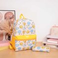thumbnail image 7 of FUZHIQ Cute Animal Print School Backpack for 1st 2nd 3rd 4th Grade, Bookbag with Color Block , Durable Back to School Backpack, Yellow, 7 of 7