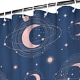 thumbnail image 3 of Blue Pink Moon Star Planet Pattern Shower Curtain 84"x72" ,Bathroom Decorative Shower Curtains Set with 12 Hooks,Modern Waterproof Washable Shower Curtain, 3 of 6