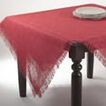 thumbnail image 4 of Saro Lifestyle Fringed Burlap Design Tablecloth, 4 of 5