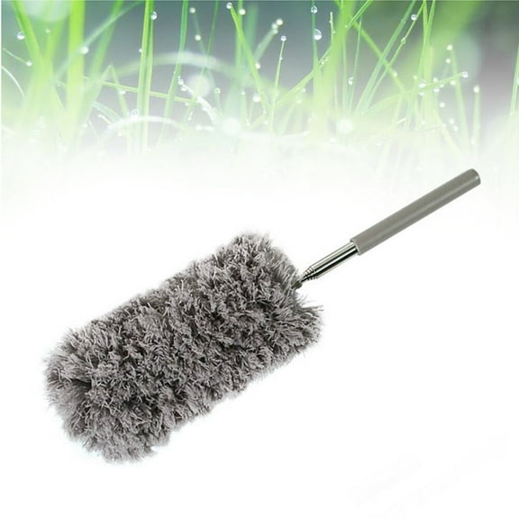 LEORX 1Set Grey Microfiber Cleaning Duster for Ceiling Fans and Blinds with Extendable Handle 82cm