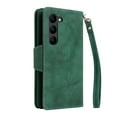 thumbnail image 5 of Feishell for Samsung Galaxy S23 Plus Wallet Case with Wrist Strap,Premium PU Leather Zipper Pocket Magnetic Buckle Folio Flip ID Credit Card Slots Shockproof Kickstand Phone Case for Women Men,Green, 5 of 15