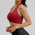 thumbnail image 6 of AUNVITO Women's Halter Neck Sports Bra with Removable Padding High Elasticity Breathable Yoga and Athletic Style, 6 of 8