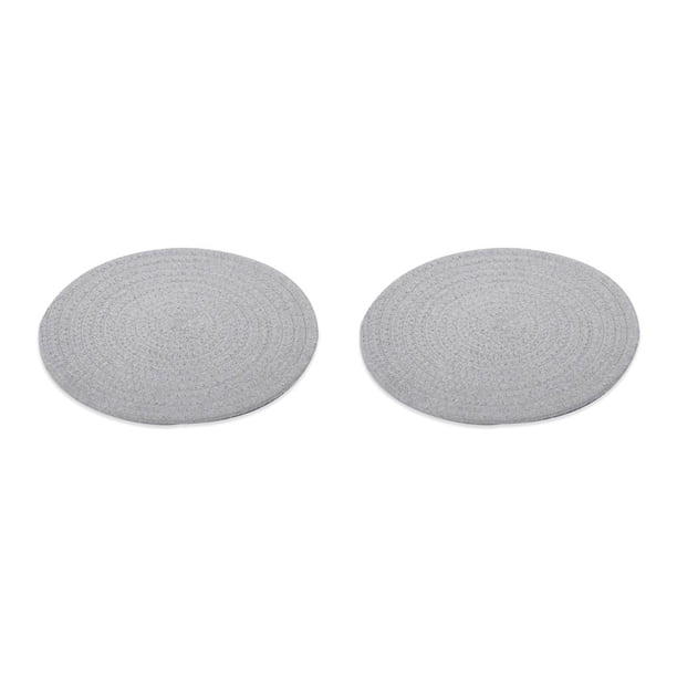 Soporte para sartenes Kearding Salvamanteles hilo de algodón trenzado Almohadilla caliente Gris Environ 24 cm 2Conjunto