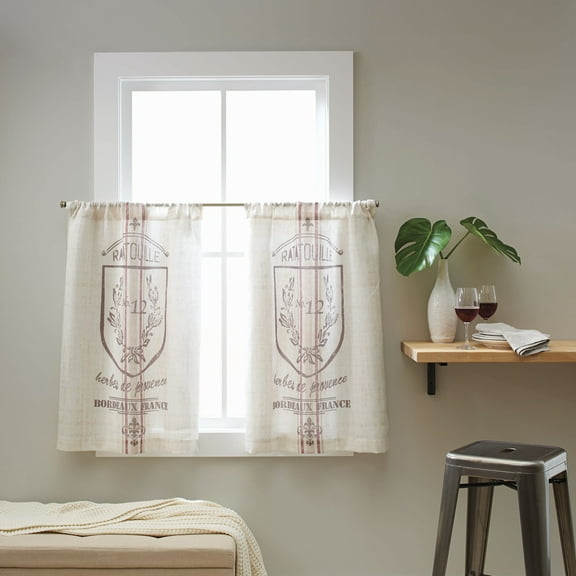 Better Homes & Gardens Curtain Tier, Herbs De Provence Rose - Set of (2)