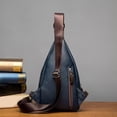 thumbnail image 4 of Mochila bandolera retro de piel sintética para hombre, bolso bandolera con correa de hombro ajustable para desplazamientos diarios., 4 of 8