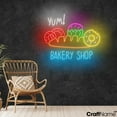 thumbnail image 2 of Craftnamesign Bakery Neon Sign Wall Art, Welcome Sign LED Light, Bakery Shop Wall Decor, 2 of 5