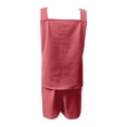 thumbnail image 4 of WAYUTE Womens 2 Piece Outfits Elegant Sleeveless Round Neck Tank Top Shorts Solid Color Casual Beach Outdoor Summer Outfit, 4 of 5