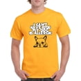 thumbnail image 1 of I Can't Have Kids My Dog Is Allergic Bulldog Graphic Men Gold T-Shirt, Male Medium, 1 of 4