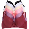 thumbnail image 3 of (6-Pack) Angelina Padded Underwire  Wide Wings Women's T-Shirt Bra 34B, 3 of 8