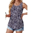 thumbnail image 2 of Fantaslook Womens Tank Tops Dressy Casual Sleeveless Blouses Crew Neck Pleated Tunic Shirts Summer Tops, 2 of 8