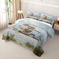 thumbnail image 3 of Erosebridal Summer Beach Camp Quilt Full for Boys Girls, RV Camping Car Full Bedspread Sets, 3 Pieces, 3 of 7