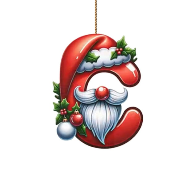 Decoraciones Del Árbol de Navidad Decoración Del Árbol de Navidad de 26 Letras Decoración Del Árbol de Navidad Colgante Decoración Del Árbol de Navidad Personalizada