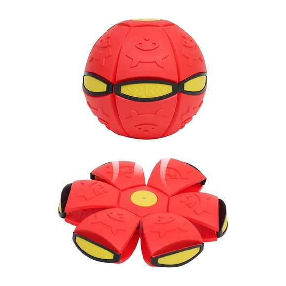 Nouveau Motif Épaissi Rebondissant / Disque Volant pour Enfants / Jouet Rouge (Sans Lumières) / Jouet Interactif Parent-Enfant