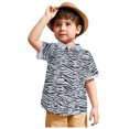 thumbnail image 3 of Linfrsh Boys Polo Shirts Golf Shirts for Boys Short Sleeve Moisture Wicking Kids Youth Sport Striped Boys Polo Shirts(White,Size 18-24 Months), 3 of 7