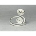 thumbnail image 2 of Heaven Crafts Chunky Spiral Ring Sterling Silver 925 Handmade Adjustable Double Coil Ring For Women, 2 of 5
