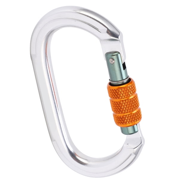 Mosquetón de bloqueo ovalado de aleación de aluminio, clip de mosquetón de bloqueo de aluminio, mosquetones de bloqueo ovalados de alta resistencia, rendimiento sólido