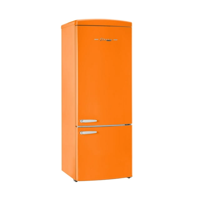 Unique 455L Creamsicle Orange Bottom Mount Refrigerator