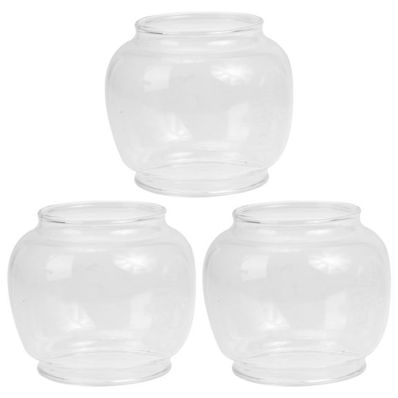 Sipeihong 3pcs Glass Lamp Chimney Transparent Replacement for Vintage Oil Lamps 6.7x5.5cm