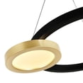 thumbnail image 6 of CWI Lighting Deux Lunes Contemporary Metal LED Chandelier in Black/Brass, 6 of 6