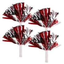 OFFIGAM Cheerleading Pom Poms Multi-Color Plastic 4 Pieces for Cheerleaders Dance Accessories