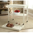 thumbnail image 3 of Home Roots Furniture 286343 32 x 30 x 18 in. MDF & Solid Wood Leg Tray Table - Antique White, 3 of 4