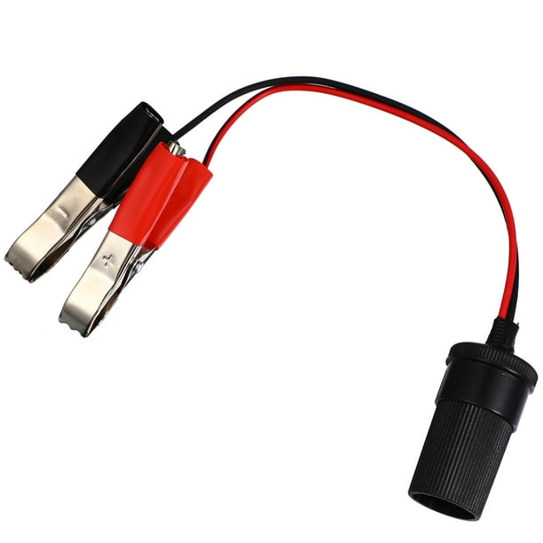 Adaptador de toma de mechero de coche WINOMO con pinza para terminal de batería de 12 V CC
