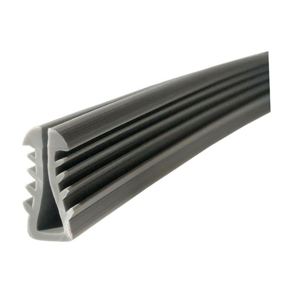 Gordon Glass® Gray Shower Door Replacement Glazing Vinyl Spline for 1/4" Glass, 5/8" Channel Depth - 18 ft